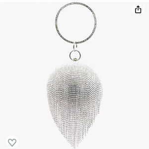 NWT Crystal ball clutch wristlet